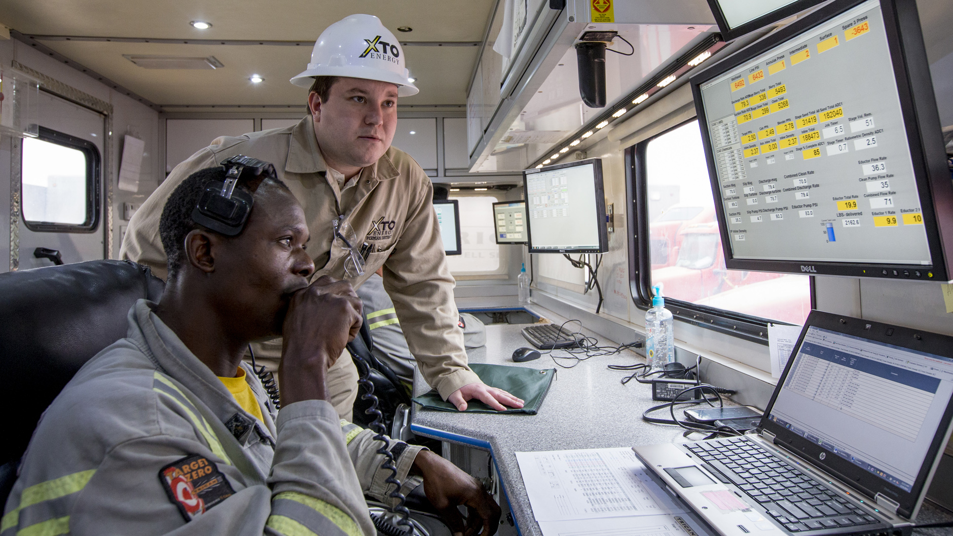 ExxonMobil engineers at the Permian Basin.